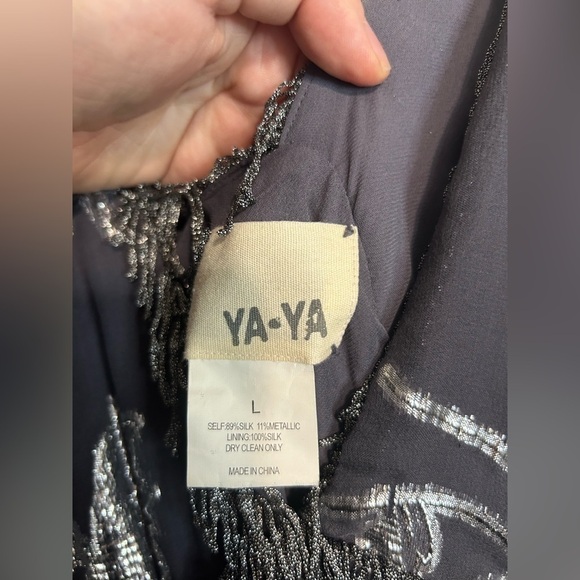 Elegant Silver Floral Maxi Dress - Picture 6 of 12